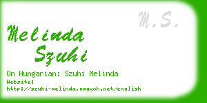 melinda szuhi business card